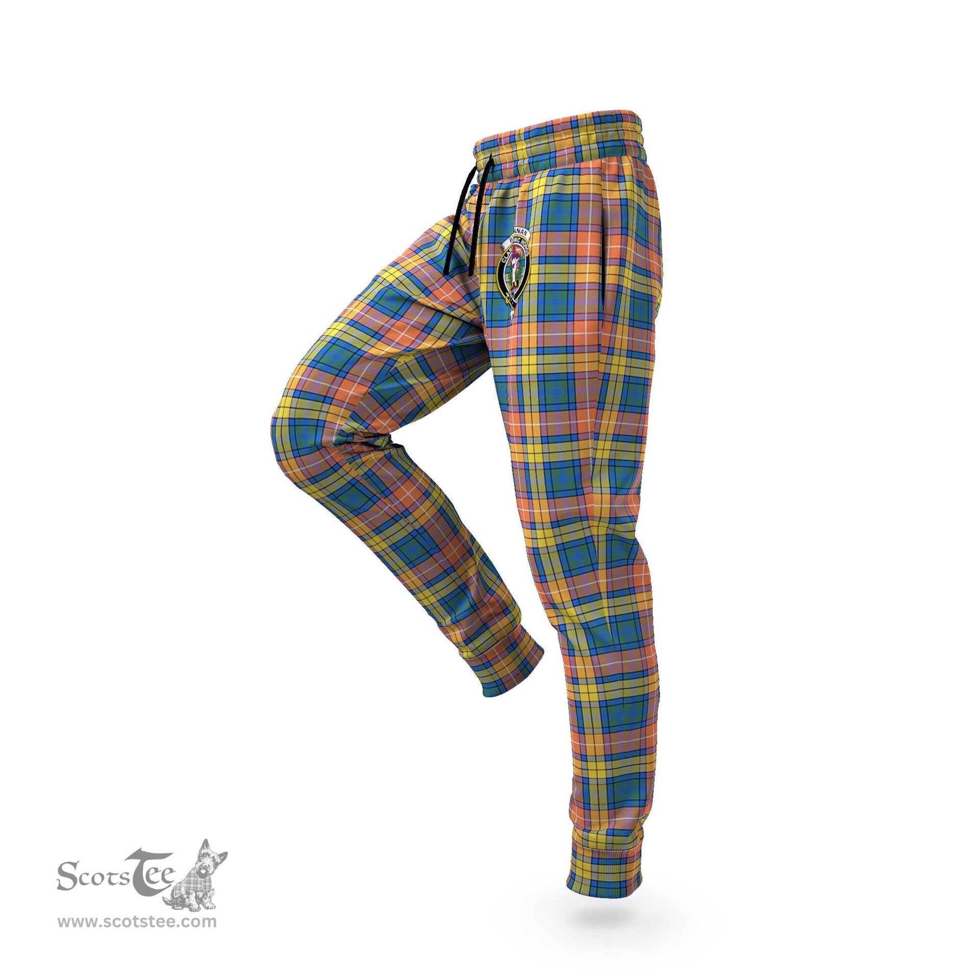 Scottish Buchanan Ancient Clan Family Crest Tartan Joggers Pants