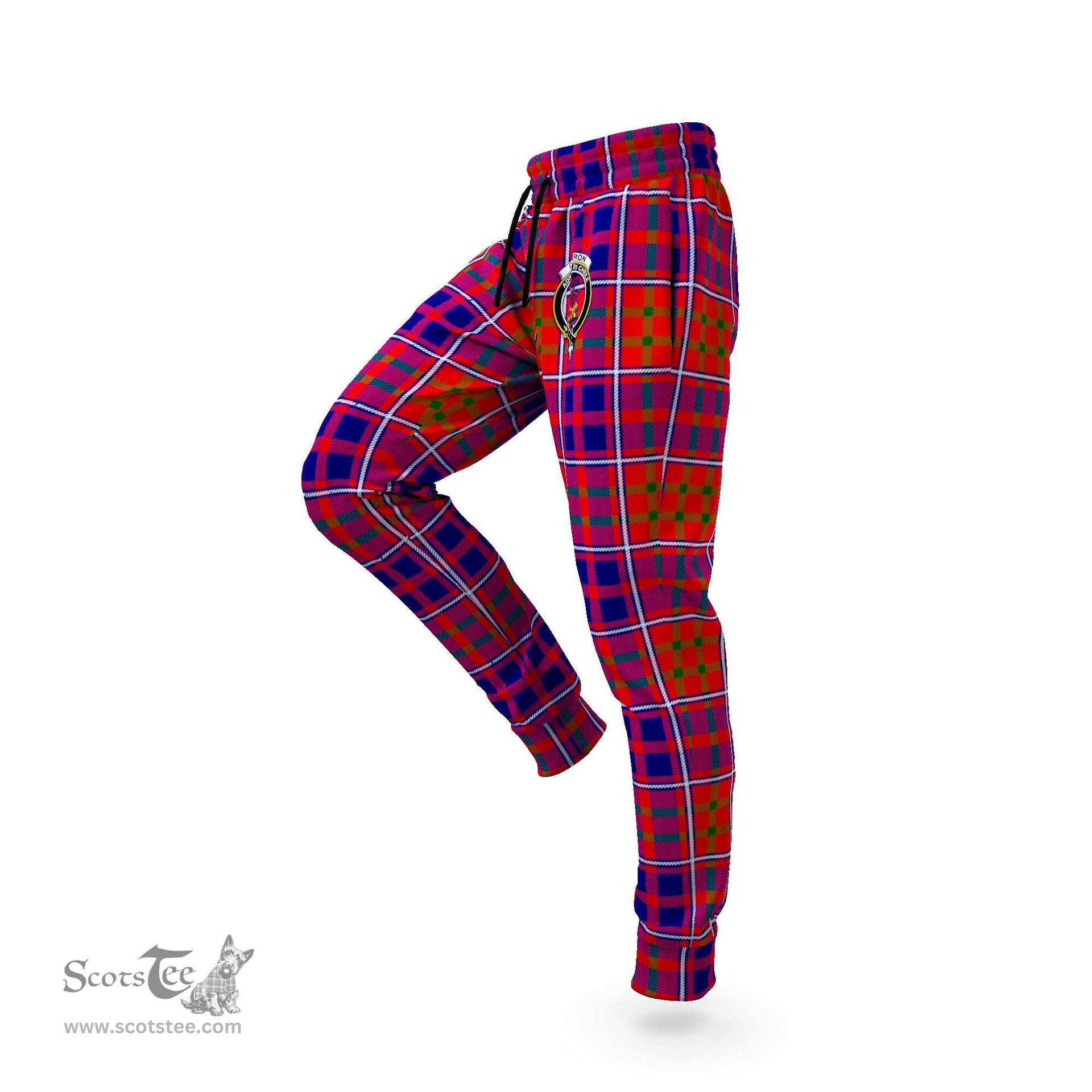 Scottish Cameron of Lochiel Modern Clan Family Crest Tartan Joggers Pants