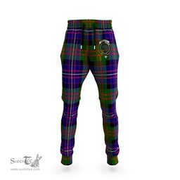 Scottish Chalmers Modern Clan Family Crest Tartan Joggers Pants