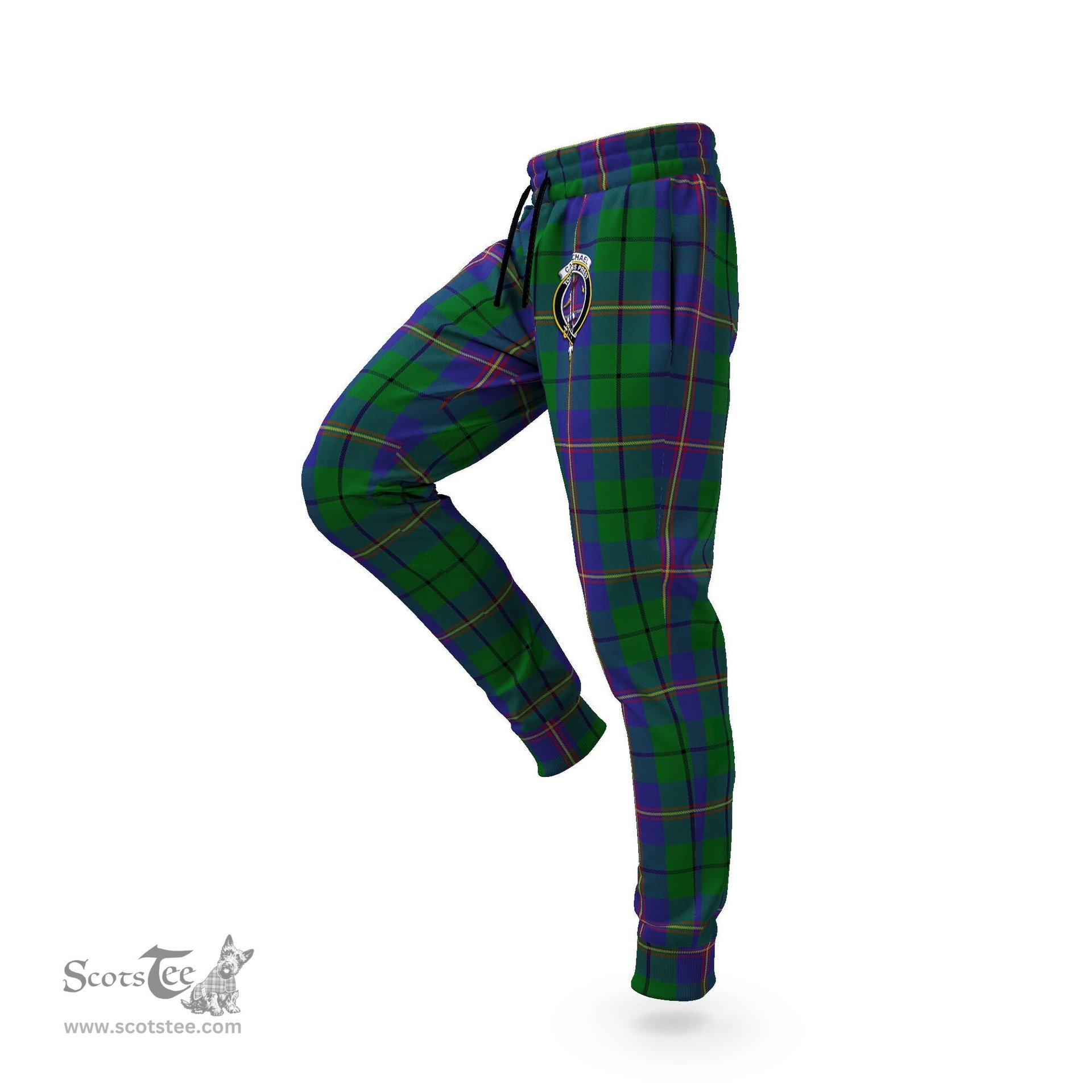 Scottish Carmichael Clan Family Crest Tartan Joggers Pants