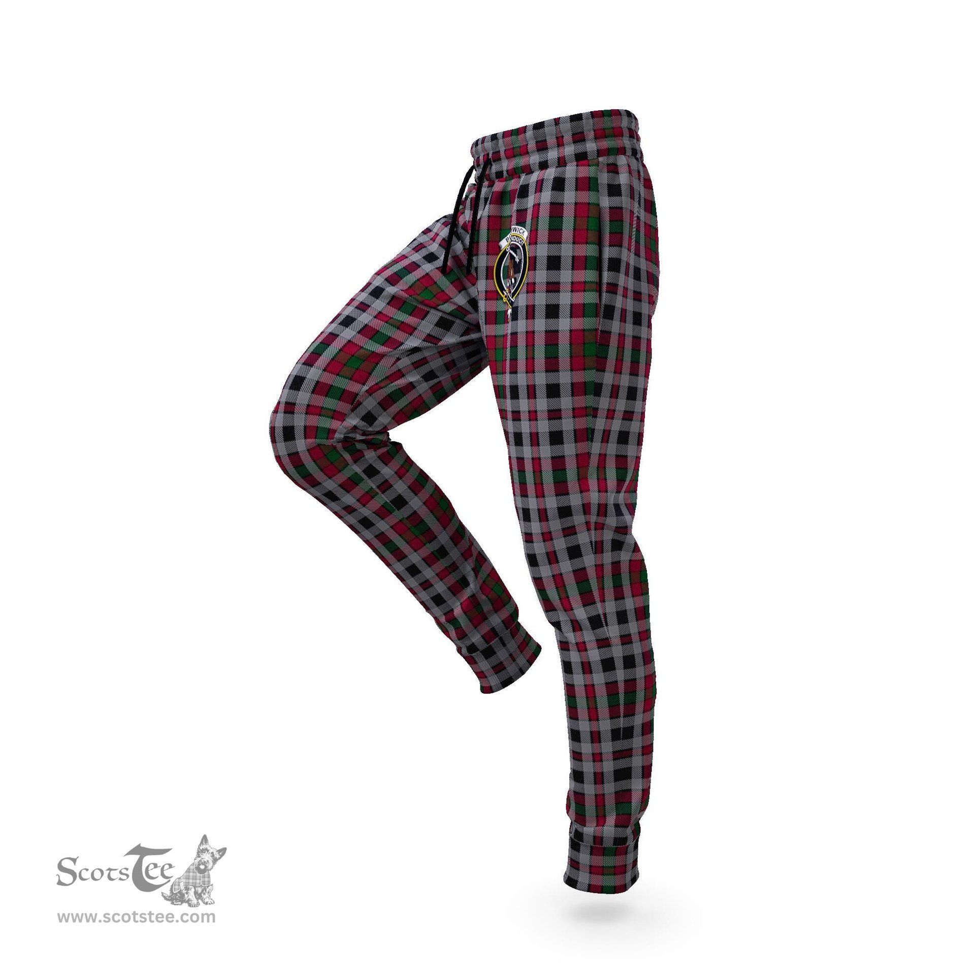 Scottish Borthwick Clan Family Crest Tartan Joggers Pants