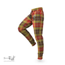Scottish Buchanan Old Set Weathered Clan Family Crest Tartan Joggers Pants