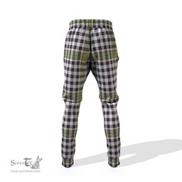 Scottish Burns Check Clan Family Crest Tartan Joggers Pants