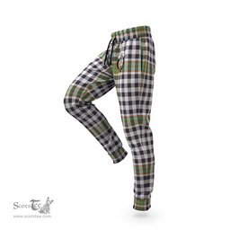 Scottish Burns Check Clan Family Crest Tartan Joggers Pants