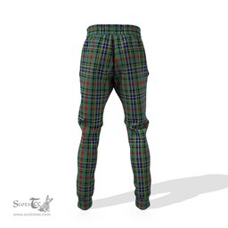 Scottish Bisset Clan Family Crest Tartan Joggers Pants