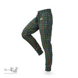 Scottish Bisset Clan Family Crest Tartan Joggers Pants