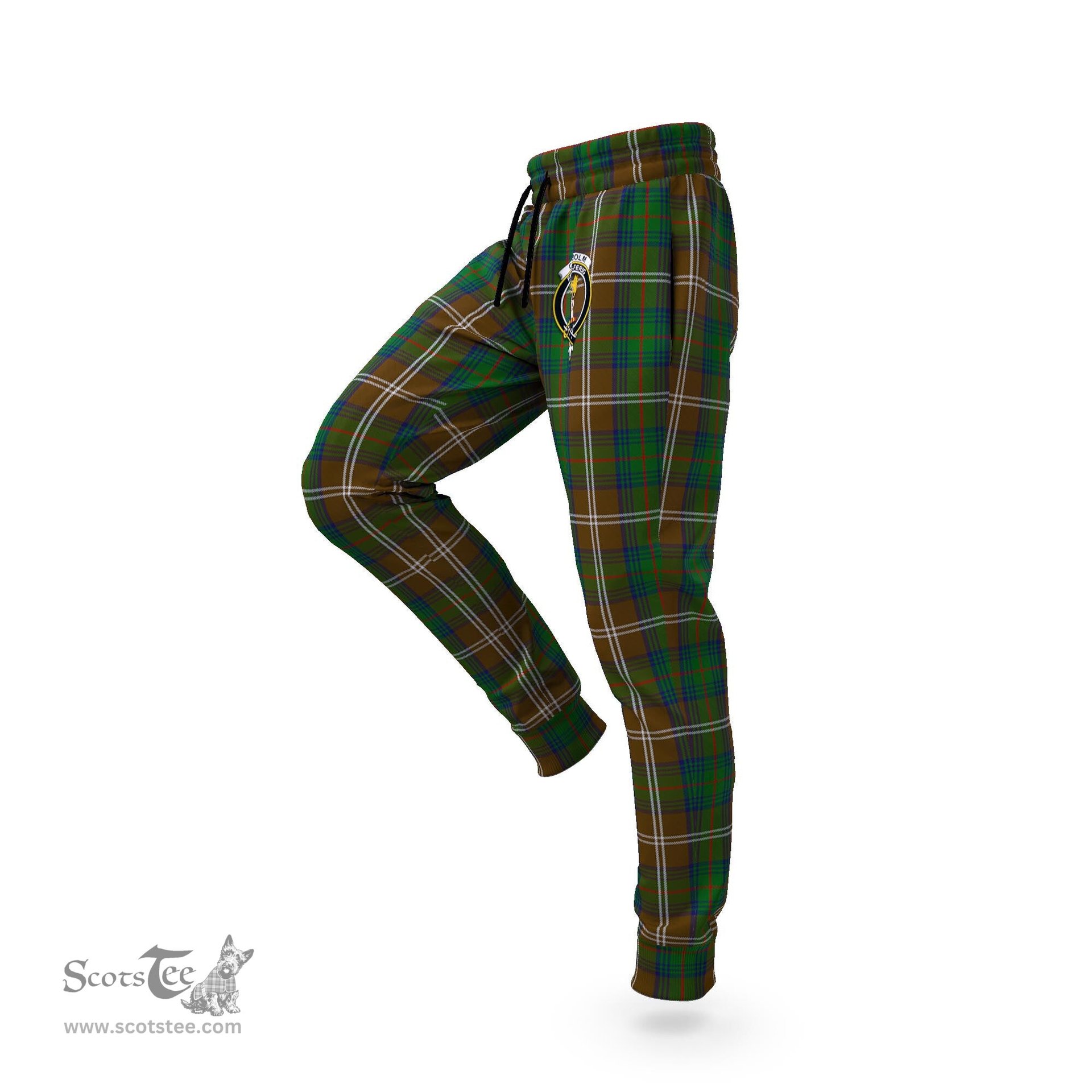 Scottish Chisholm Hunting Clan Family Crest Tartan Joggers Pants