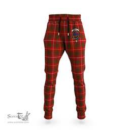 Scottish Bruce Clan Family Crest Tartan Joggers Pants