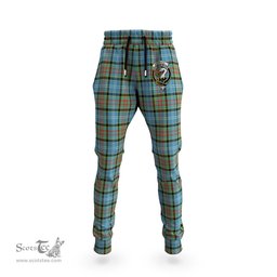 Scottish Brisbane modern Clan Family Crest Tartan Joggers Pants