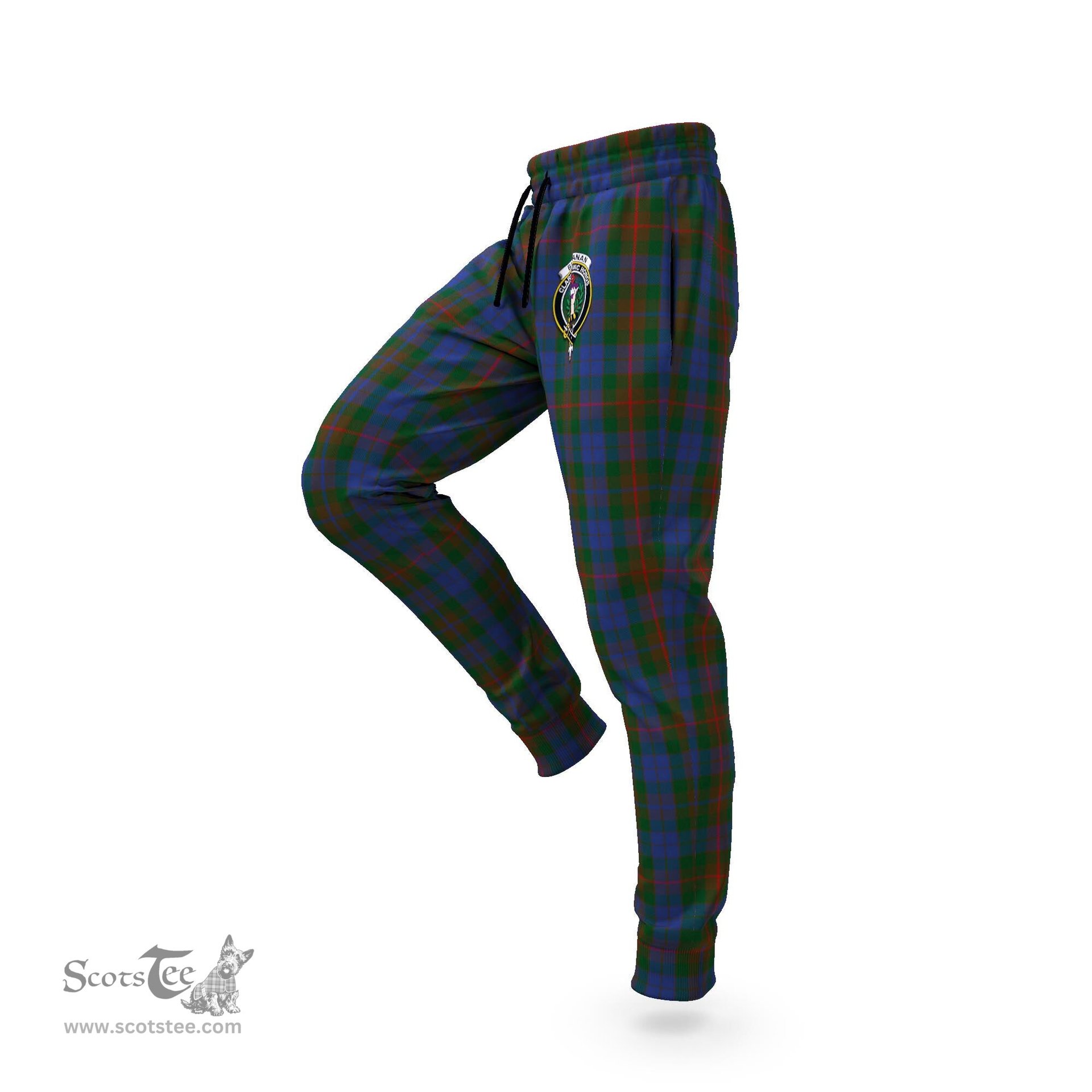 Scottish Buchanan Hunting Clan Family Crest Tartan Joggers Pants