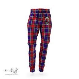 Scottish Clark Red Clan Family Crest Tartan Joggers Pants