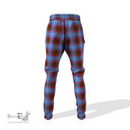 Scottish Dalmahoy Clan Family Crest Tartan Joggers Pants