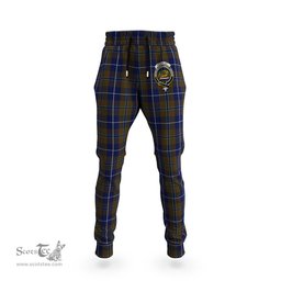 Scottish Douglas Brown Clan Family Crest Tartan Joggers Pants
