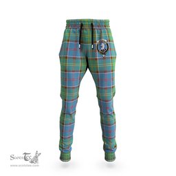 Scottish Colville Clan Family Crest Tartan Joggers Pants