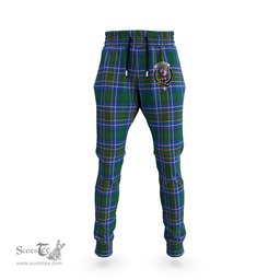 Scottish Cockburn Ancient Clan Family Crest Tartan Joggers Pants