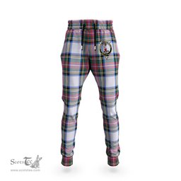 Scottish Dennistoun Clan Family Crest Tartan Joggers Pants
