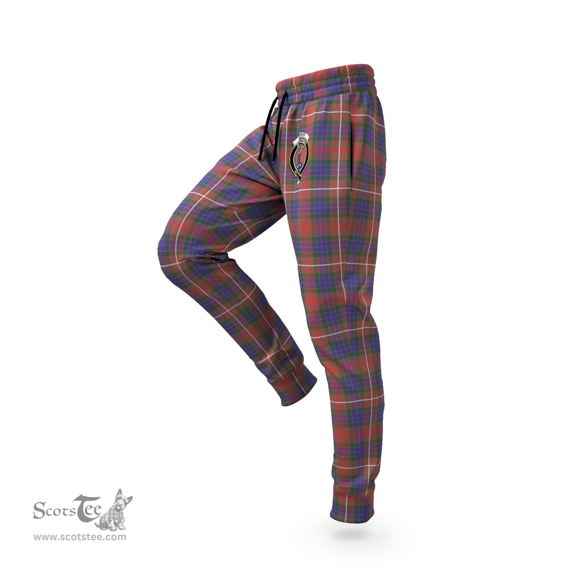 Scottish Fraser Hunting Modern Clan Family Crest Tartan Joggers Pants