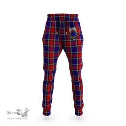Scottish Clark (Lion) Red Clan Family Crest Tartan Joggers Pants