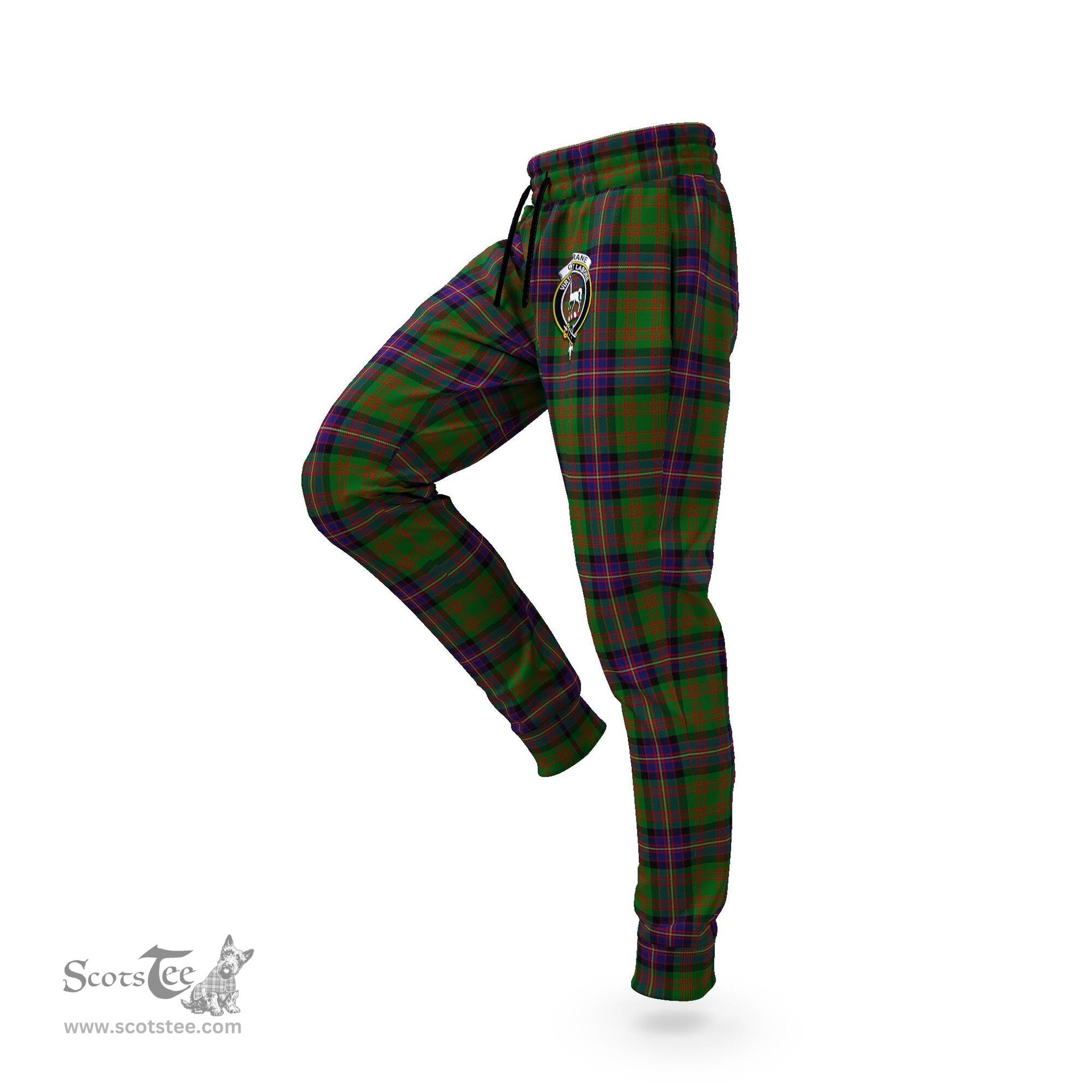 Scottish Cochrane Clan Family Crest Tartan Joggers Pants