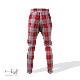 Scottish Erskine Red Clan Family Crest Tartan Joggers Pants
