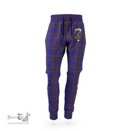 Scottish Elliot Clan Family Crest Tartan Joggers Pants