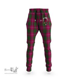 Scottish Crawford Clan Family Crest Tartan Joggers Pants