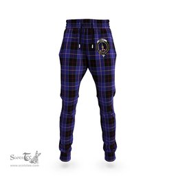 Scottish Dunlop Clan Family Crest Tartan Joggers Pants
