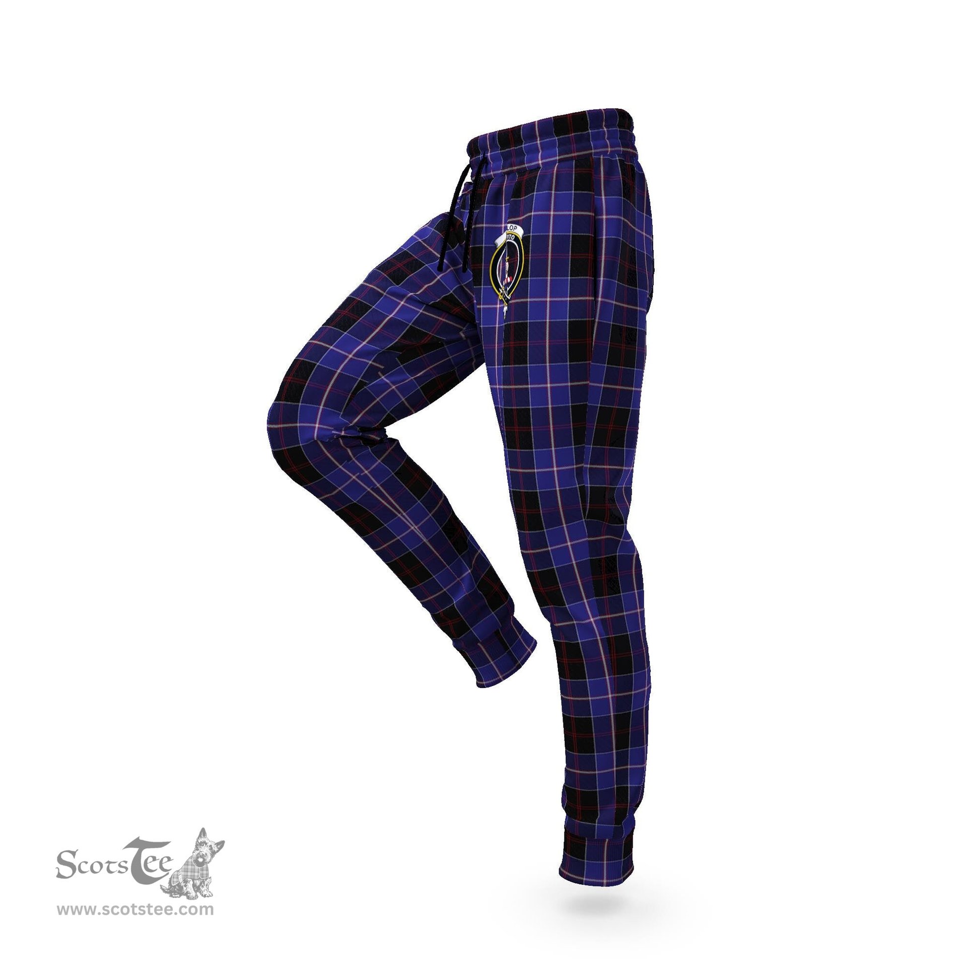 Scottish Dunlop Clan Family Crest Tartan Joggers Pants