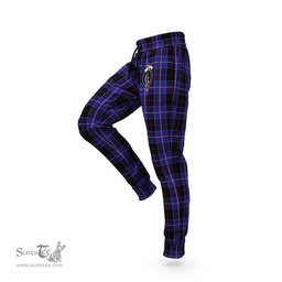 Scottish Dunlop Clan Family Crest Tartan Joggers Pants