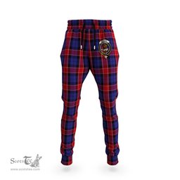 Scottish Graham of Menteith Red Clan Family Crest Tartan Joggers Pants