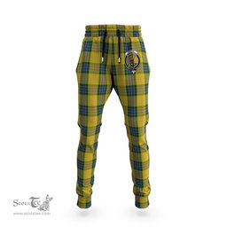 Scottish Fraser Yellow Clan Family Crest Tartan Joggers Pants