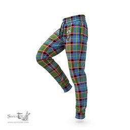 Scottish Glass Clan Family Crest Tartan Joggers Pants