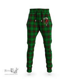 Scottish Halkerston Clan Family Crest Tartan Joggers Pants