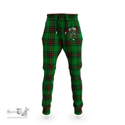 Scottish Kinnear Clan Family Crest Tartan Joggers Pants