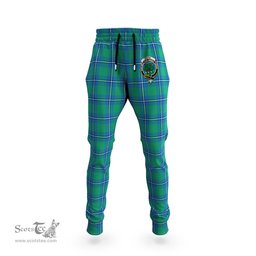Scottish Irvine Ancient Clan Family Crest Tartan Joggers Pants