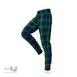 Scottish Hamilton Green Hunting Clan Tartan Joggers Pants
