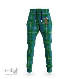 Scottish Hay Hunting Clan Family Crest Tartan Joggers Pants