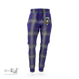 Scottish Kinnaird Clan Family Crest Tartan Joggers Pants