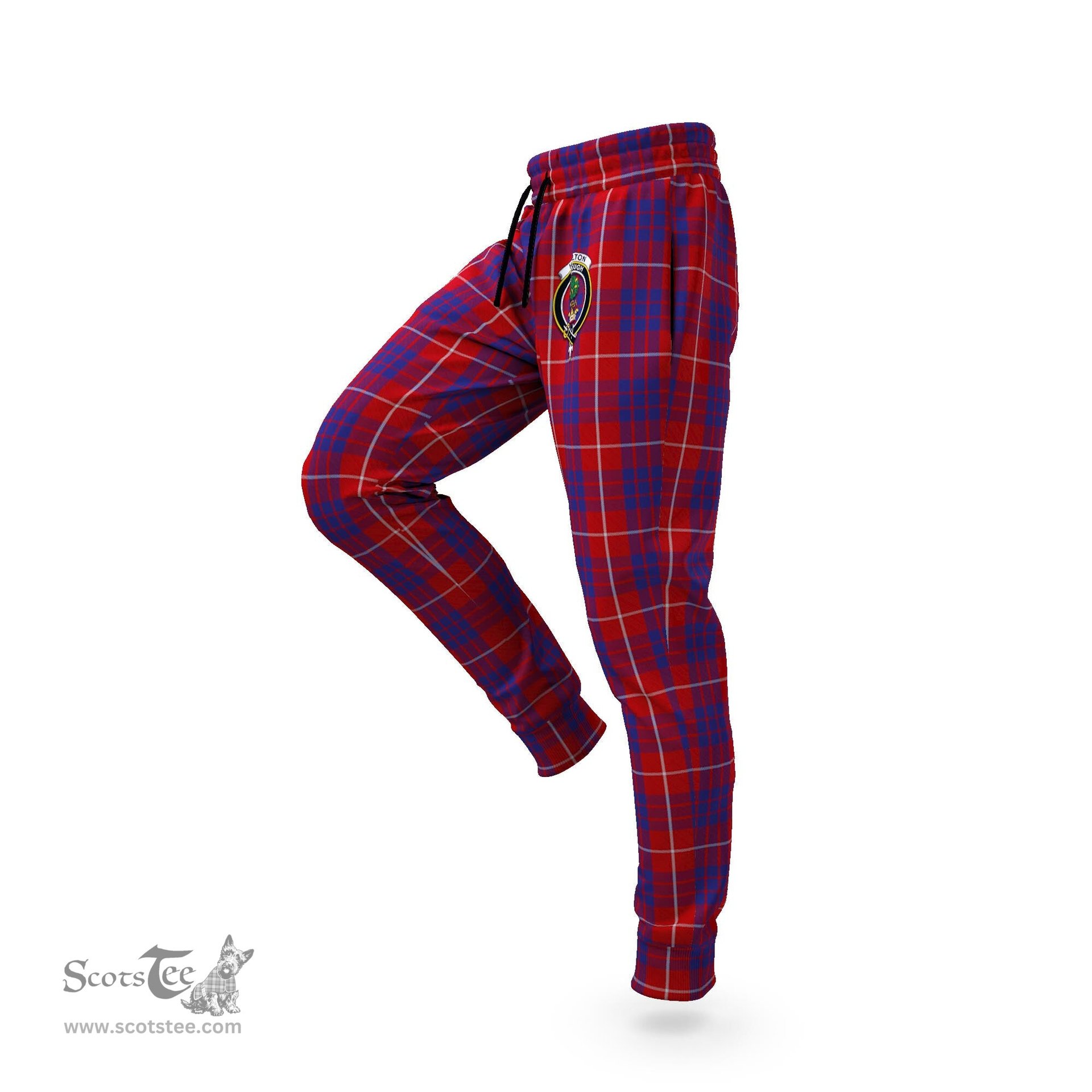 Scottish Hamilton Clan Family Crest Tartan Joggers Pants