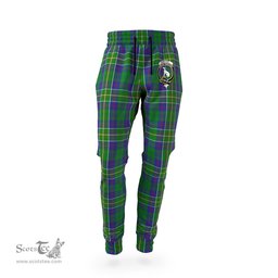 Scottish Hunter of Hunterston Clan Family Crest Tartan Joggers Pants