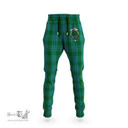 Scottish Irvine of Bonshaw Clan Family Crest Tartan Joggers Pants