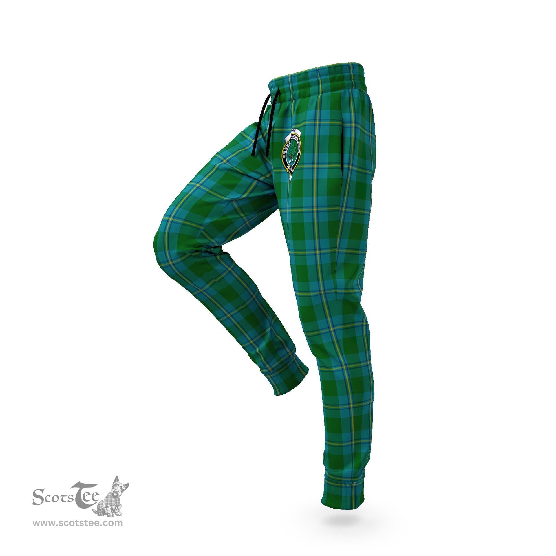 Scottish Irvine of Bonshaw Clan Family Crest Tartan Joggers Pants