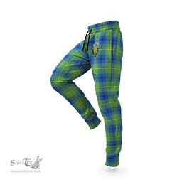 Scottish Johnstone-Johnston Ancient Clan Family Crest Tartan Joggers Pants