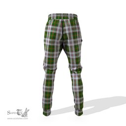 Scottish Hay White Dress Clan Tartan Joggers Pants