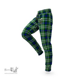 Scottish Haliburton Clan Family Crest Tartan Joggers Pants