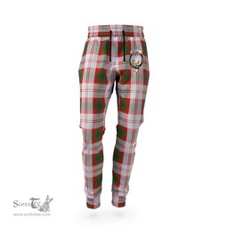 Scottish Lindsay Dress Red Clan Family Crest Tartan Joggers Pants