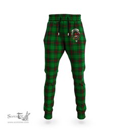 Scottish Lundin Clan Family Crest Tartan Joggers Pants