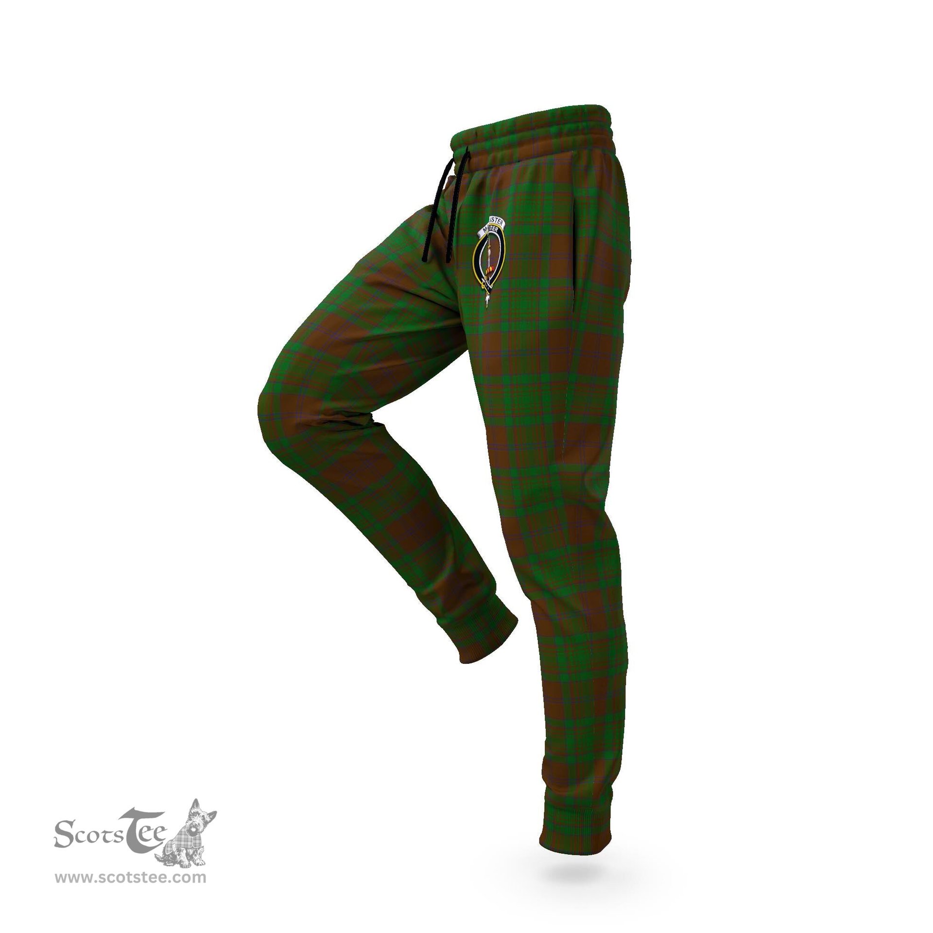 Scottish MacAlister of Glenbarr Hunting Clan Family Crest Tartan Joggers Pants