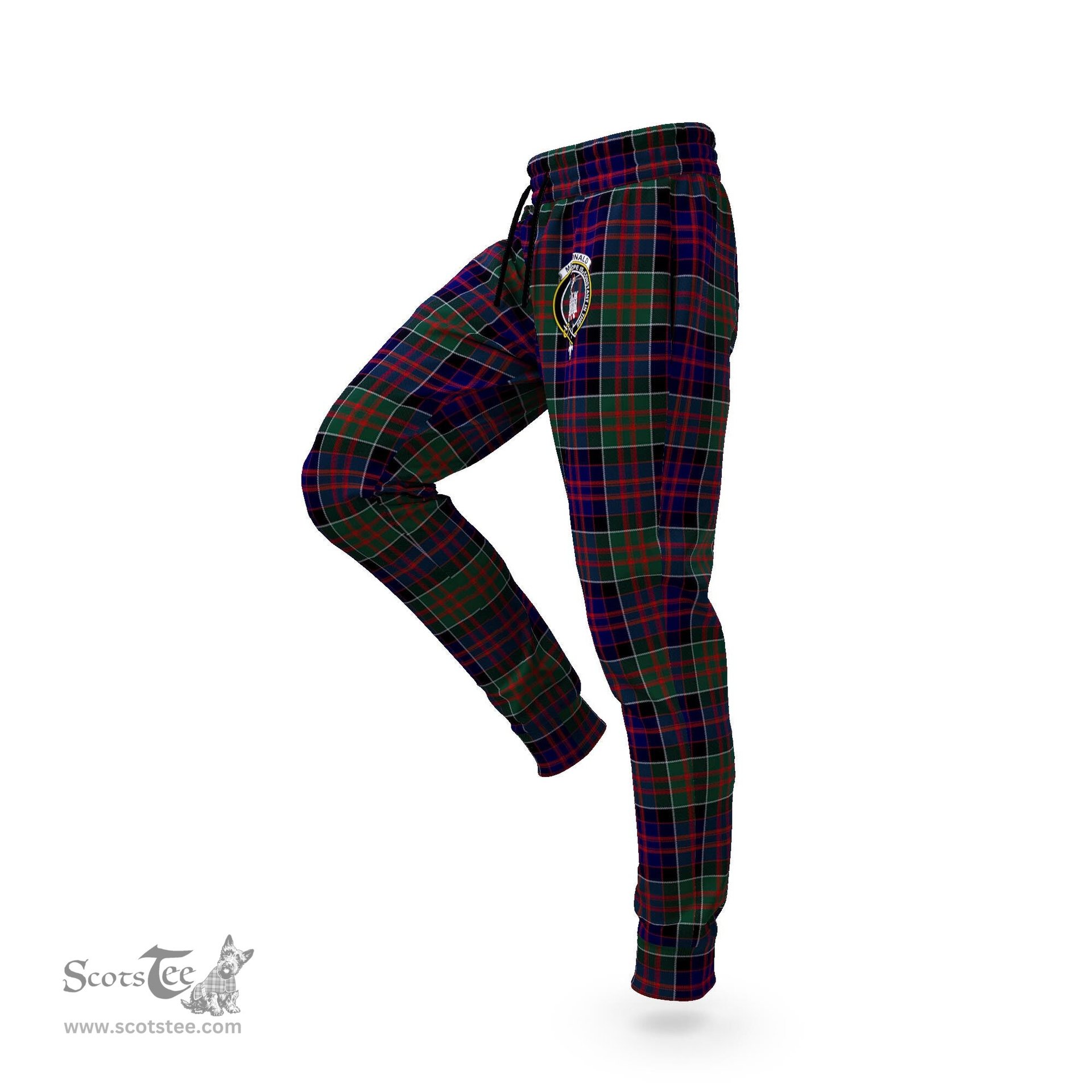 Scottish MacDonald of Clan Ranald Clan Family Crest Tartan Joggers Pants