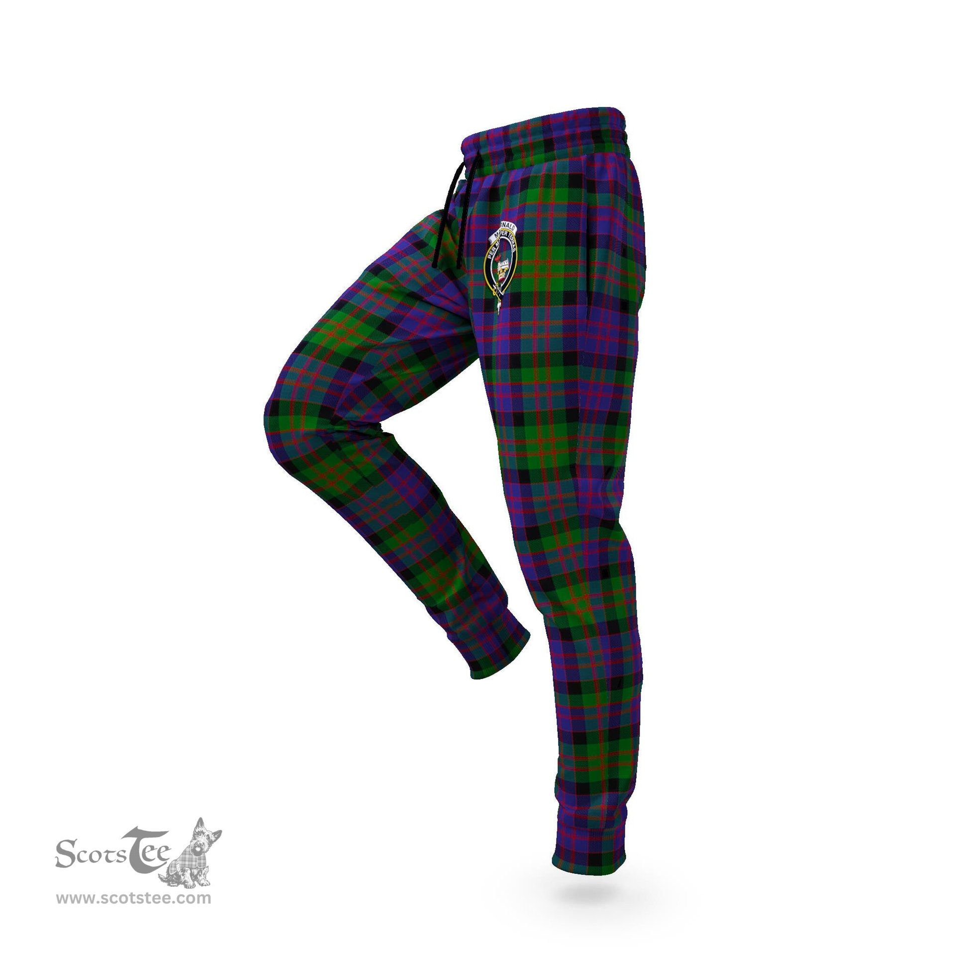 Scottish MacDonald Clan Family Crest Tartan Joggers Pants